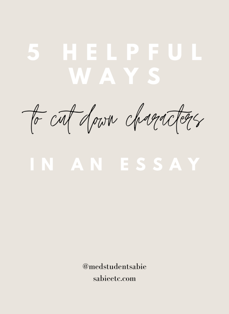 Cut Down Characters in an Essay | 5 Helpful Tips